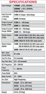 CK Worldwide MT200-AC/DC TIG Welding System