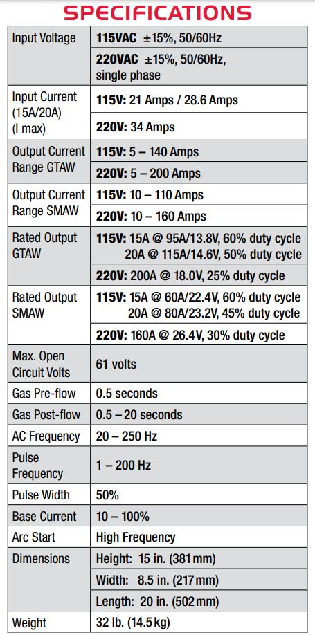 CK Worldwide MT200-AC/DC TIG Welding System